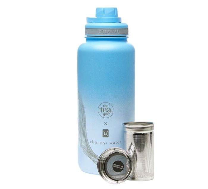 charity water stainless steel tea tumbler 