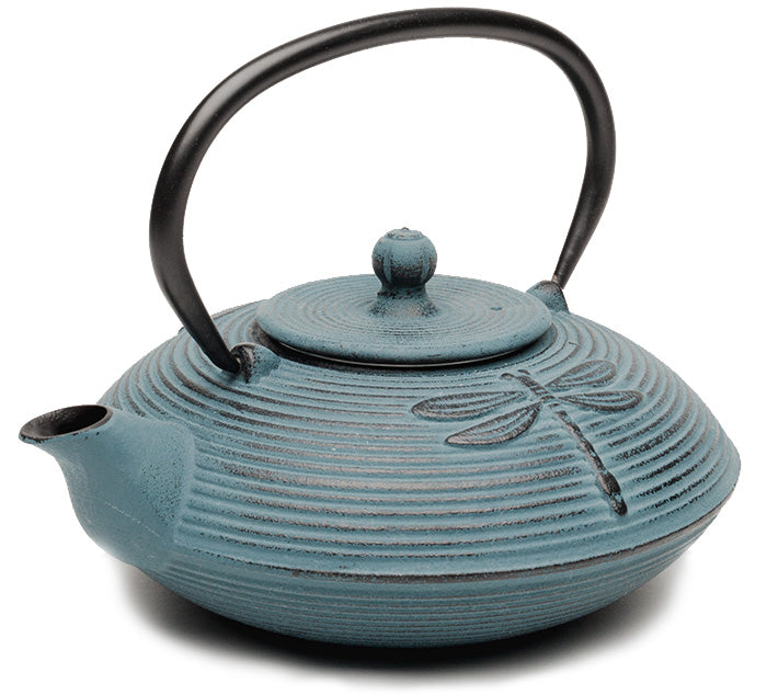 Nanbu deals Dragonfly Dark Blue Cast Iron Teapot 15 oz.With Blue Trivit.